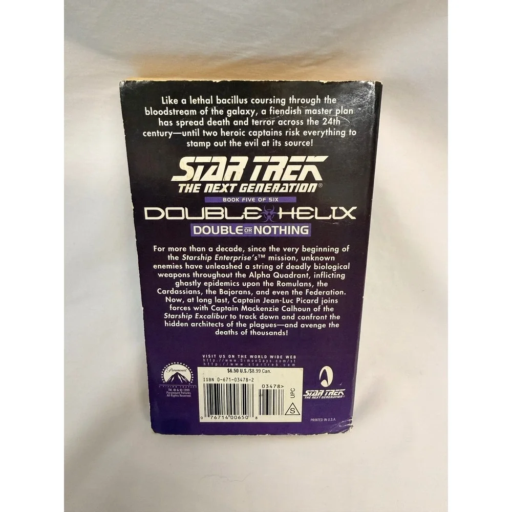 Star Trek The Next Generation Double Helix Books 1-5 Paperback Lot TNG Pocket